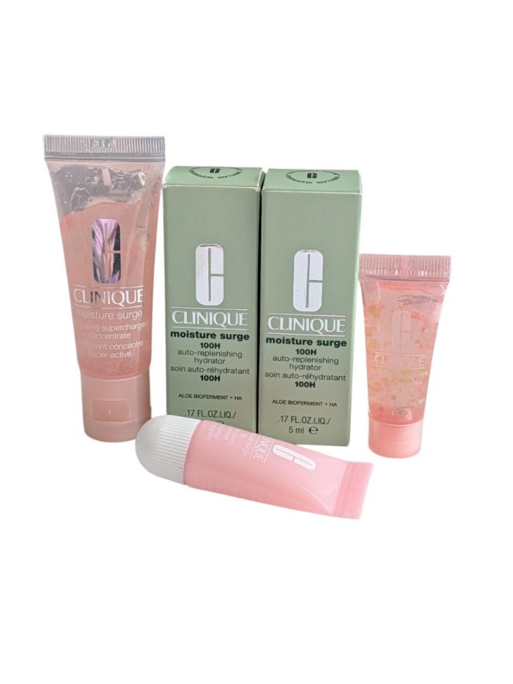 Clinique Moisture Surge Lot Auto-Replenishing 100H Hydrator Eye Lip Balm Travel